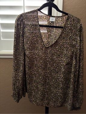 CABI Women’s Floral Blouse, Sz Large